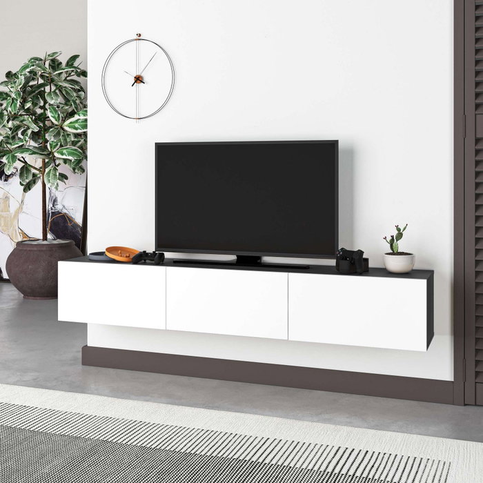 Hanah Home Francy 180 Soporte para TV Antracita y Blanco Hanah Home Francy 180 Soporte para TV Antracita y Blanco